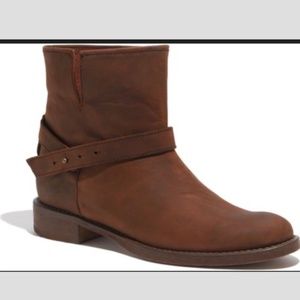 Madewell 7.5 Brown Motor Boot -Distressed Leather